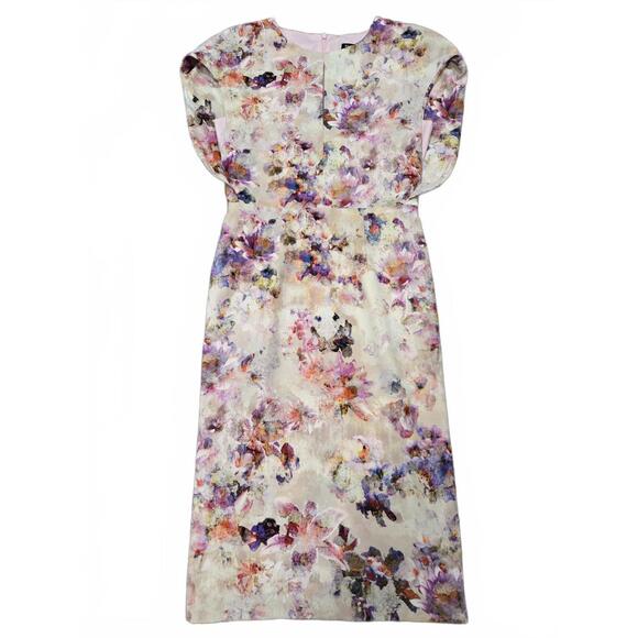 Black Halo Yoomi Watercolor Sheath‎ - Dress Size 2 - NWOT - Picture 7 of 8